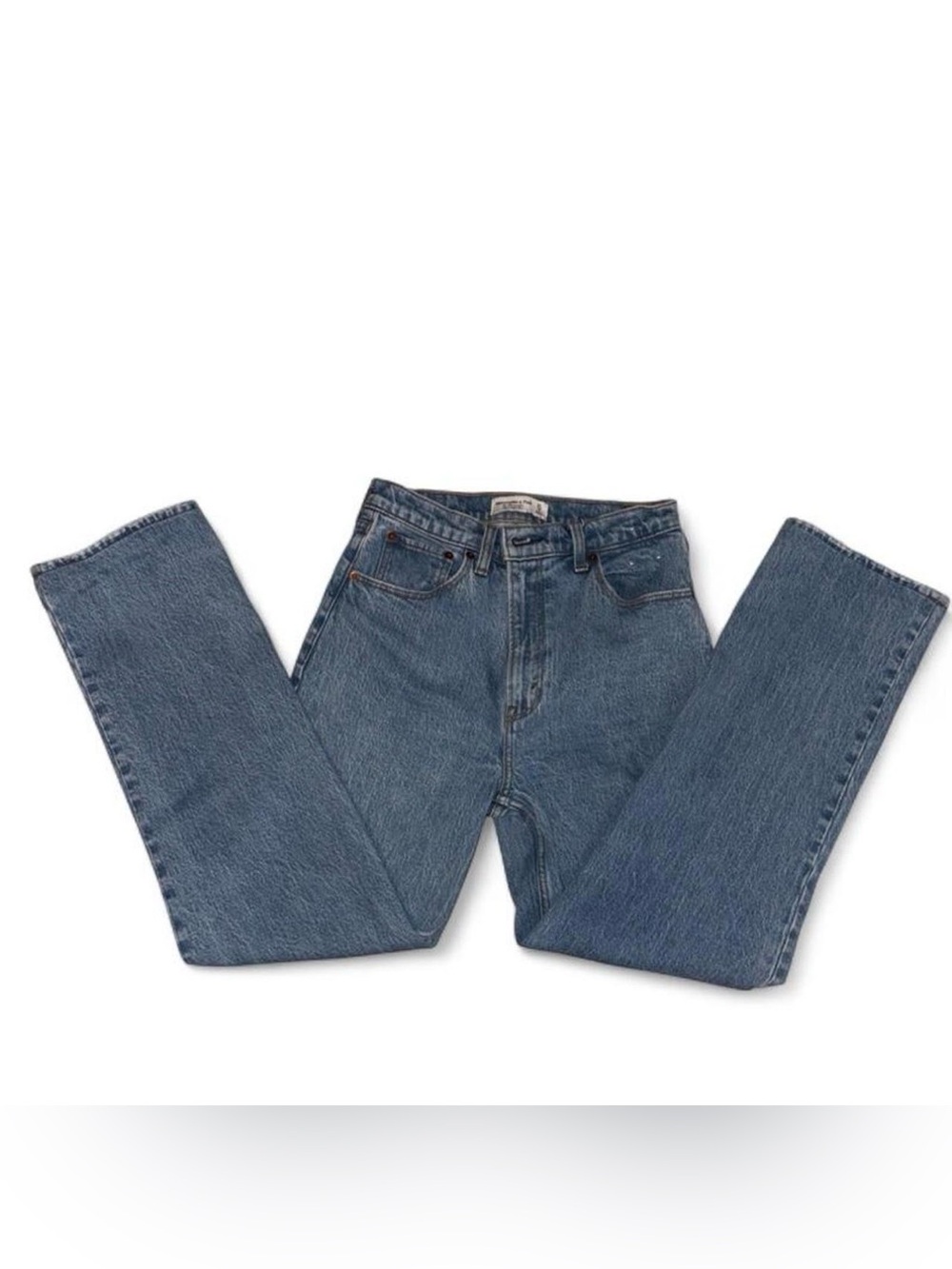Abercrombie & Fitch Women's Straight-Leg Blue Jeans